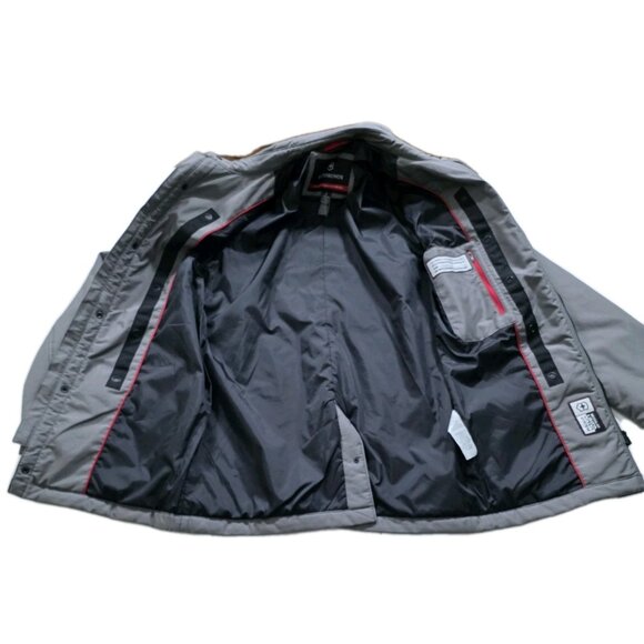 Victorinox Chore Barn Coat Mens S Gray LS Lined Zip Snap Utility Grunge Pockets - Picture 11 of 16
